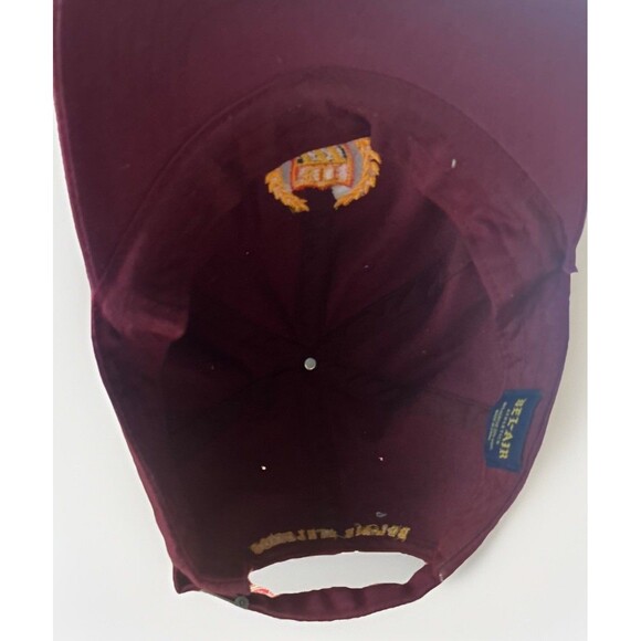 Bel-Air Athletics Burgundy Crest Logo Strapback Hat Cap Adjustable Fresh Prince - Picture 6 of 7
